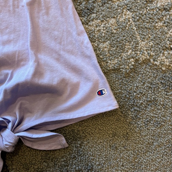 Champion Front Tie Knot Purple Sleeveless Shirt NEW Girl's Size XL - Picture 3 of 4